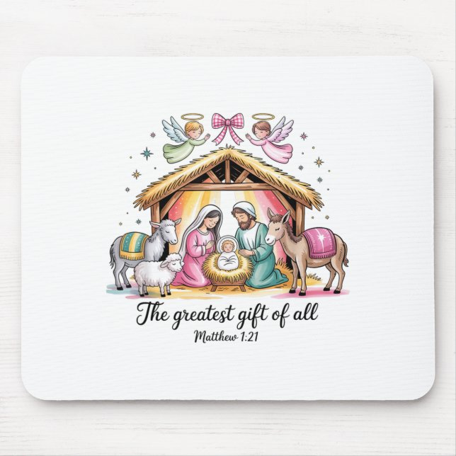 Greatest Of All Nativity Design Festive Apparel  Mouse Pad (Front)