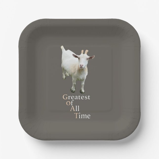Greatest of all time Goat Paper Plate (Front)