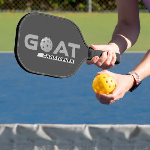 Greatest Pickleball Player GOAT Personalised Black Paddle