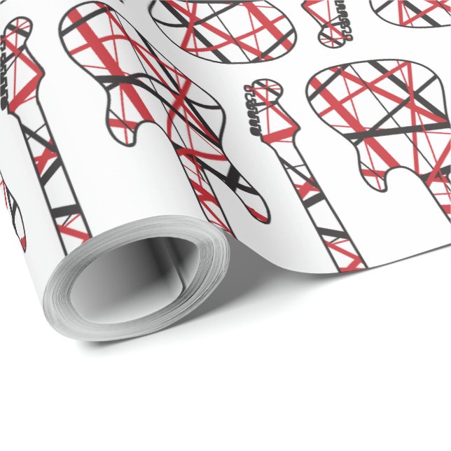 Greatest Rock Guitarist Eddie Tribute Act Guitar Wrapping Paper (Roll Corner)