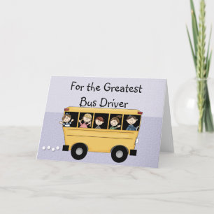 Greatest School Bus Driver Customisable Card