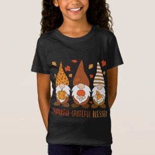 Greatful Thankful Blessed Thanksgiving Gnomes T-Shirt