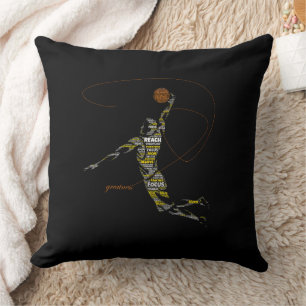 Greatness Basketball Typography Cushion