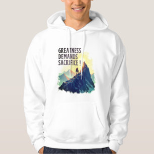 Greatness Demands Sacrifice Hoodie – Motivational