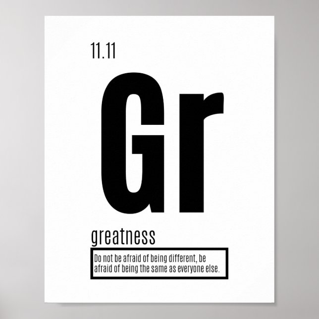 Greatness - Fundamental Elements of Success Poster (Front)