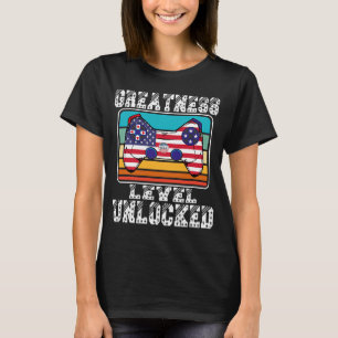 Greatness Level Unlocked Succesful Poaitive Vibe H T-Shirt