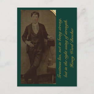 Greatness lies, not in being strong... postcard