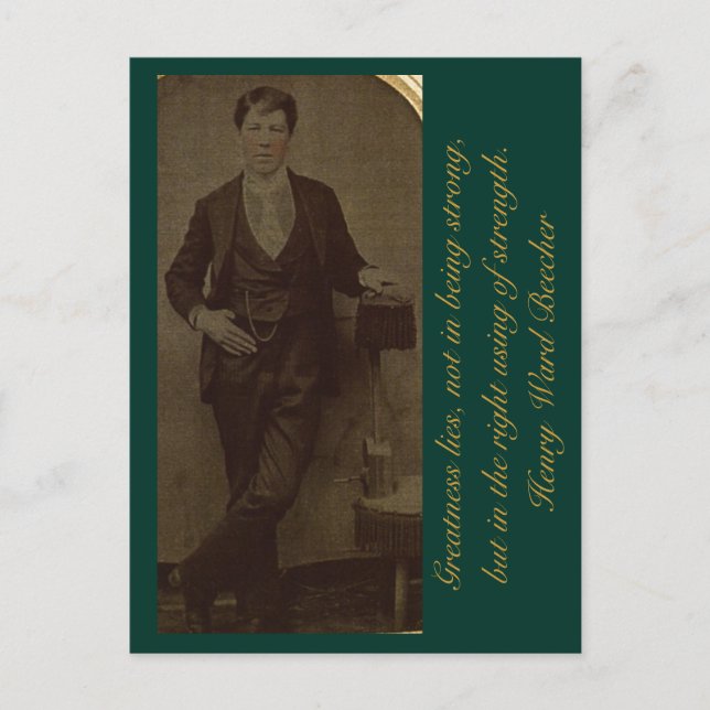 Greatness lies, not in being strong... postcard (Front)