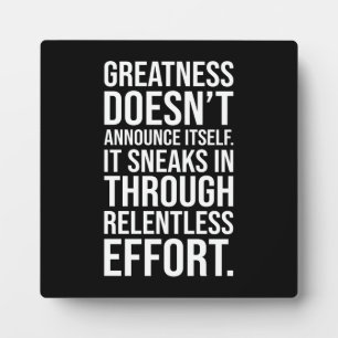 Greatness - Success Hustle Motivational Plaque
