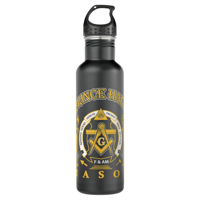 Greats Mason Masonic Prince Hall Masons Presidents 710 Ml Water Bottle (Front)