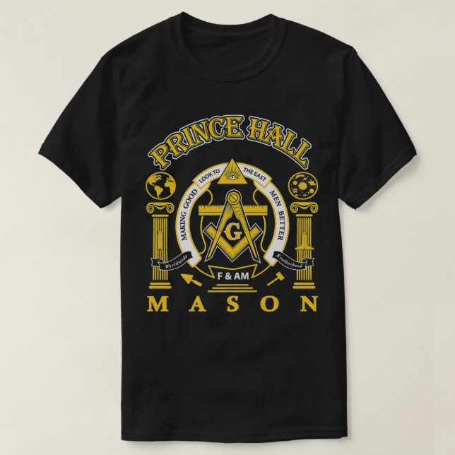 Greats Mason Masonic Prince Hall Masons Presidents T-Shirt (Design Front)