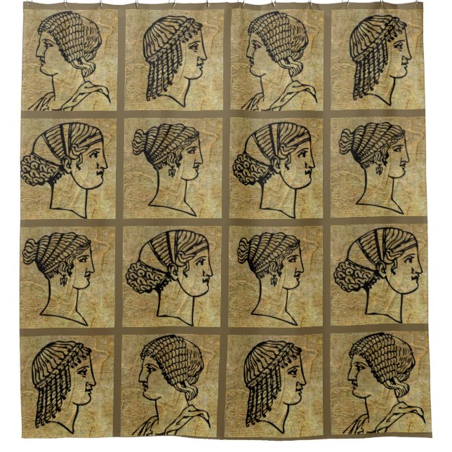 Grecian Greek Women Ancient Antique Shower Curtain (Front)