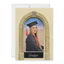 Greco-Roman Arch photo design Grad Announcement