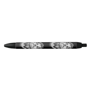 Greco Roman Bust Black Ink Pen