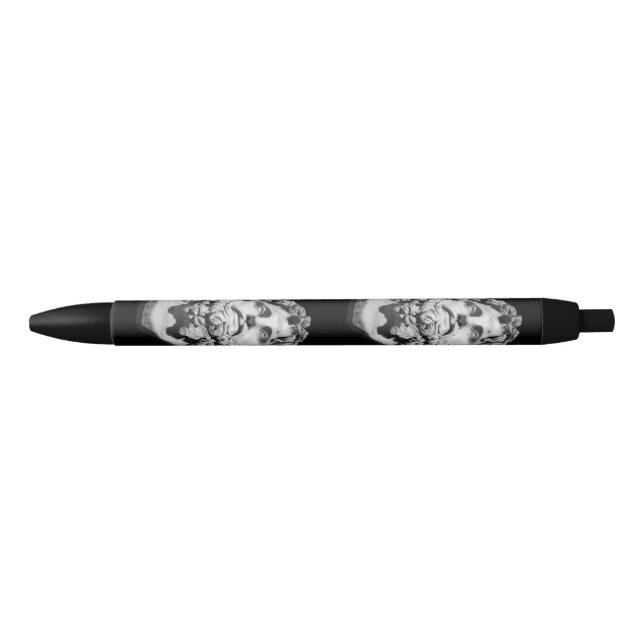 Greco Roman Bust Black Ink Pen (Front)