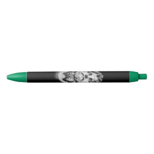 Greco Roman Bust Black Ink Pen