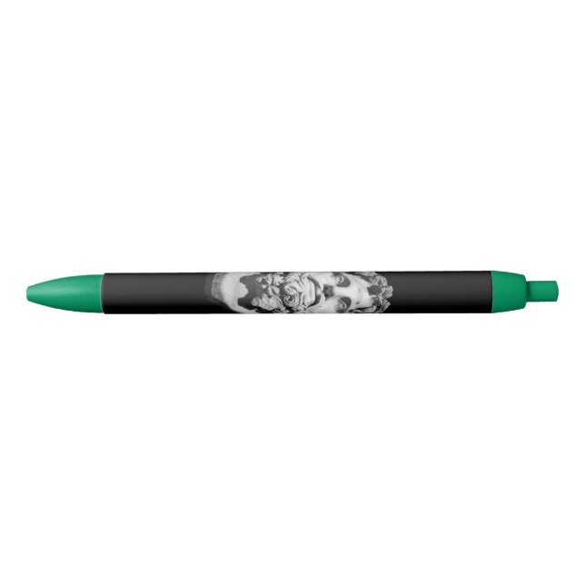 Greco Roman Bust Black Ink Pen (Front)