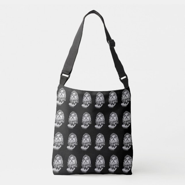 Greco Roman Bust Crossbody Bag (Front)