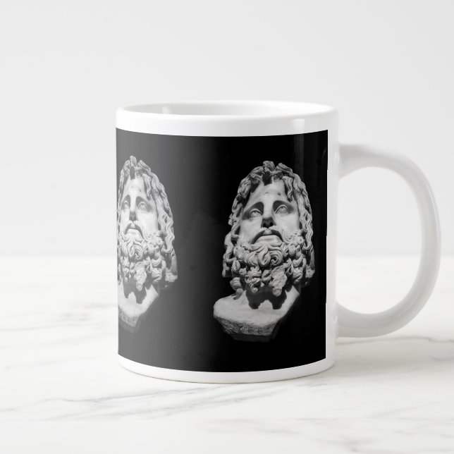 Greco Roman Bust Large Coffee Mug (Right)