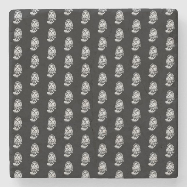 Greco Roman Bust Stone Coaster (Front)