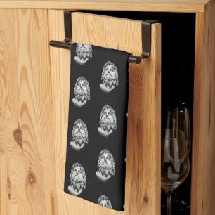 Greco Roman Bust Tea Towel