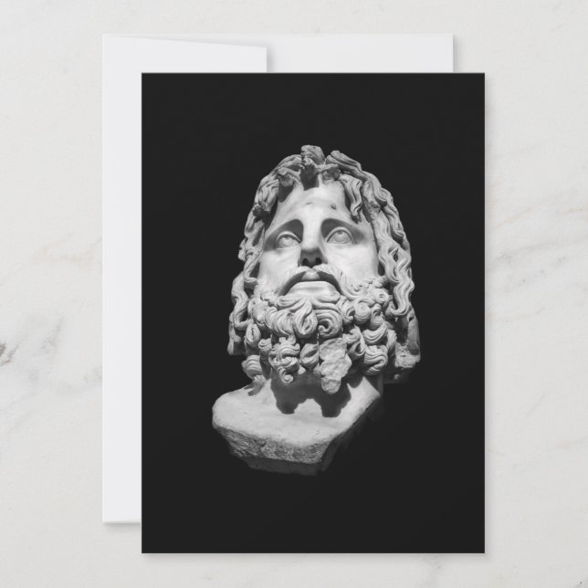 Greco Roman Bust Thank You Card (Front)