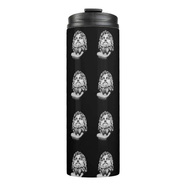Greco Roman Bust Thermal Tumbler (Front)