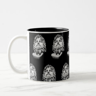 Greco Roman Bust Two-Tone Coffee Mug
