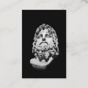 Greco Roman Marble Bust Classical Black and White Business Card