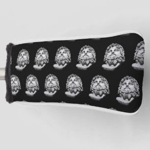 Greco Roman Marble Bust Classical Black and White Golf Head Cover