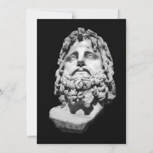 Greco Roman Marble Bust Classical Black and White Magnetic Invitation