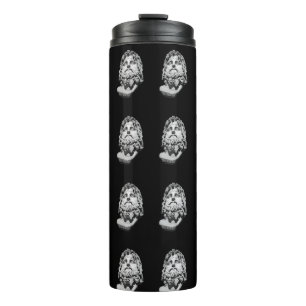 Greco Roman Marble Bust Classical Black and White  Thermal Tumbler