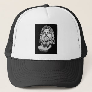 Greco Roman Marble Bust Classical Black and White Trucker Hat