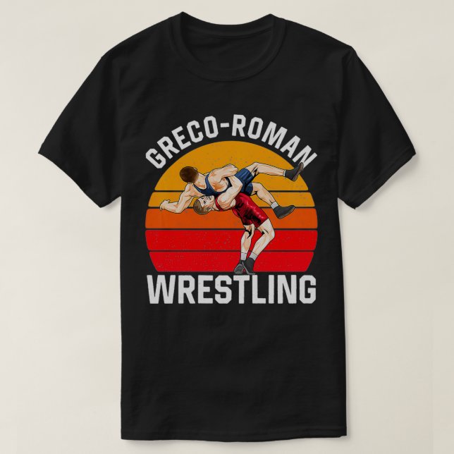 Greco Roman Wrestling Freestyle Wrestler Training  T-Shirt (Design Front)
