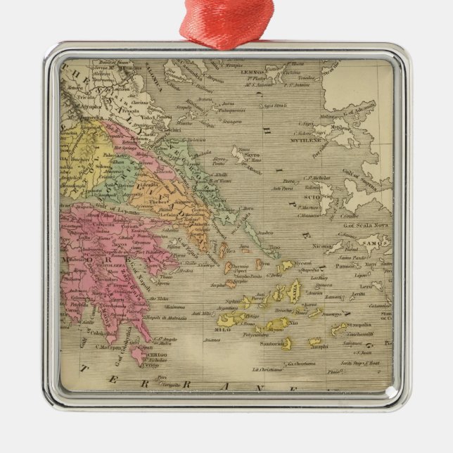 Greece 12 metal tree decoration (Front)