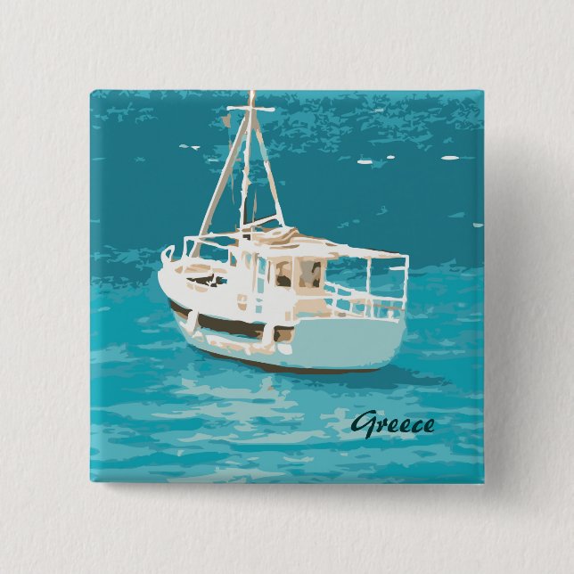 Greece 15 Cm Square Badge (Front)