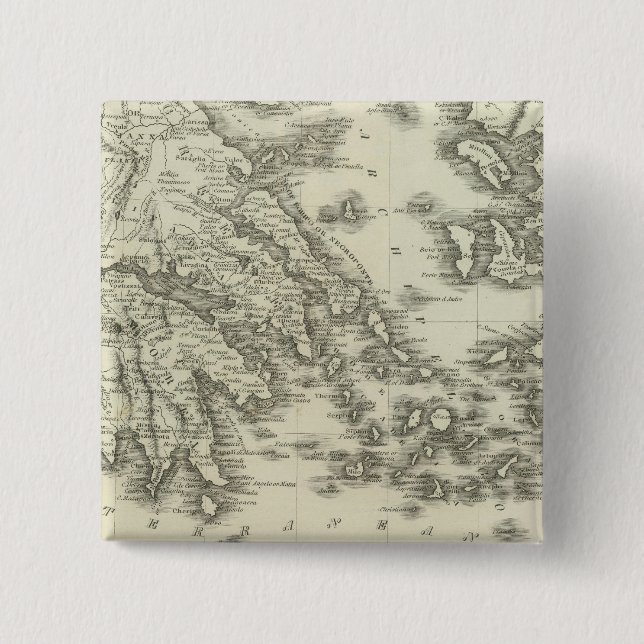 Greece 16 15 cm square badge (Front)