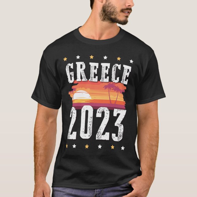 Greece 2023 Vacation Travel Team T-Shirt (Front)
