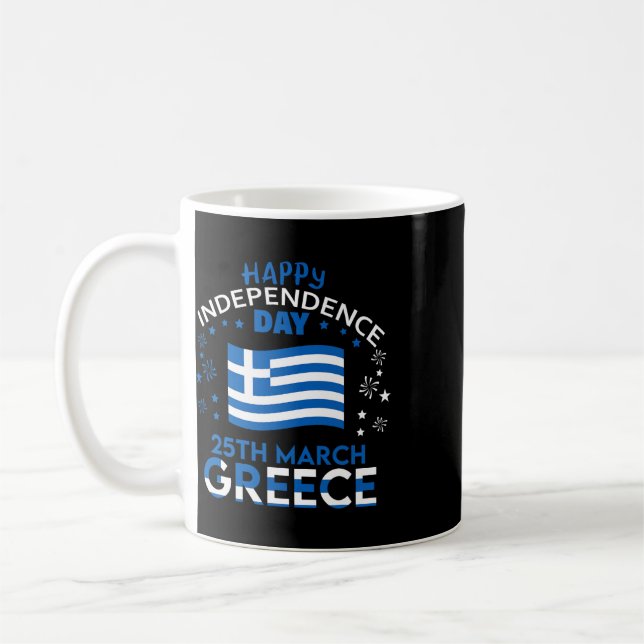 Greece 203rd Independence Day Greek Pride Greece F Coffee Mug (Left)