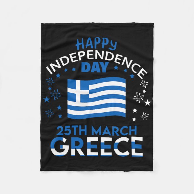 Greece 203rd Independence Day Greek Pride Greece F Fleece Blanket (Front)