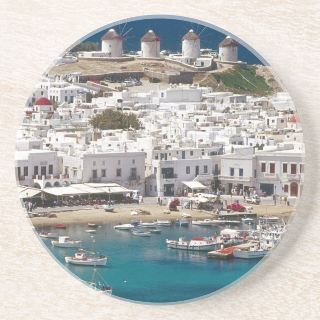 Greece%20Mykonos-.[kan.k]JPG Coaster (Front)
