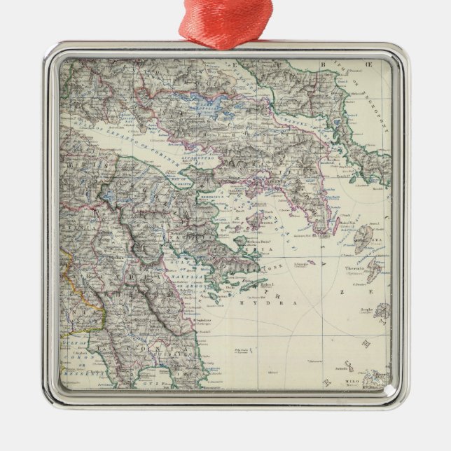 Greece 3 metal tree decoration (Front)