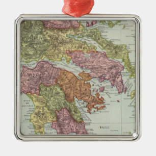 Greece 4 metal tree decoration