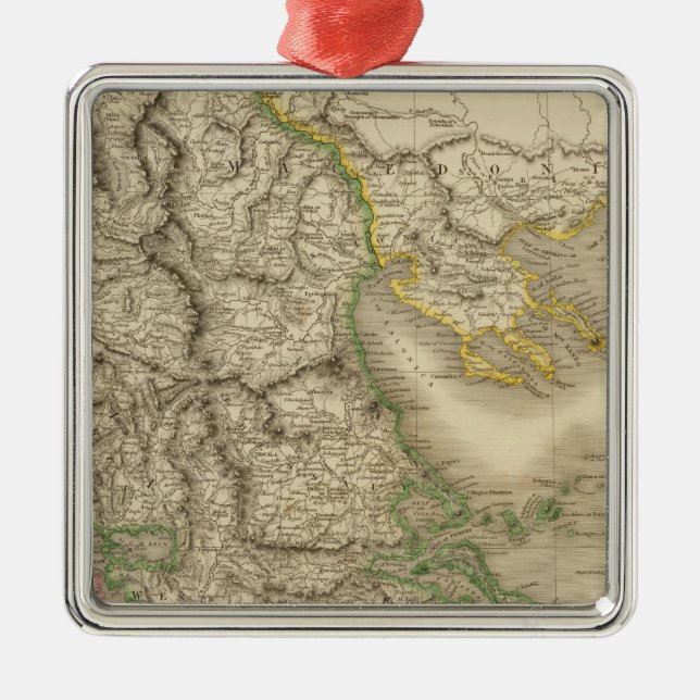 Greece 5 metal tree decoration (Front)