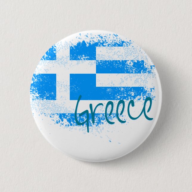 Greece 6 Cm Round Badge (Front)