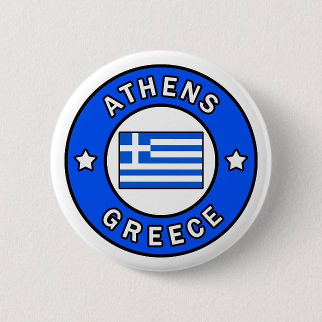 Greece 6 Cm Round Badge (Front)