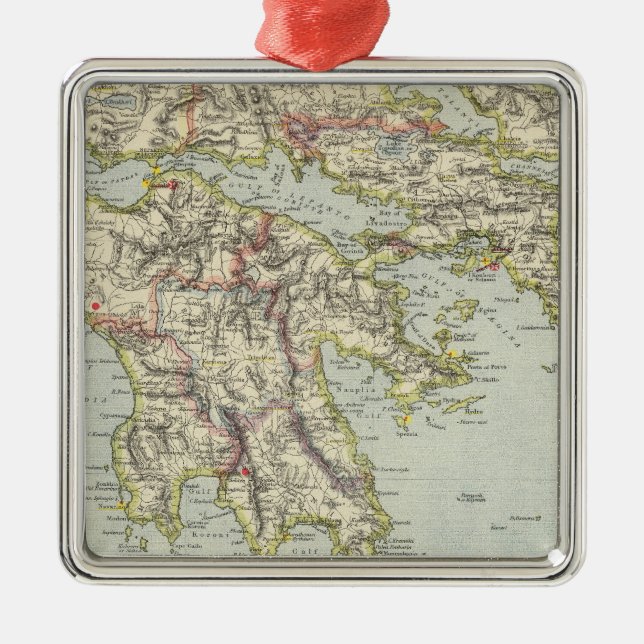 Greece 8 metal tree decoration (Front)