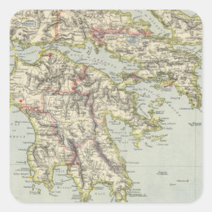 Greece 8 square sticker