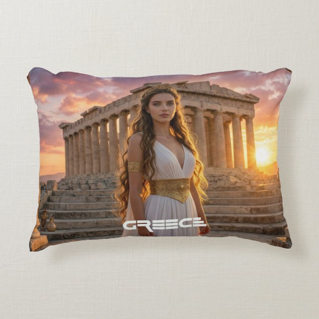GREECE - ACROPOLIS DECORATIVE CUSHION (Front)