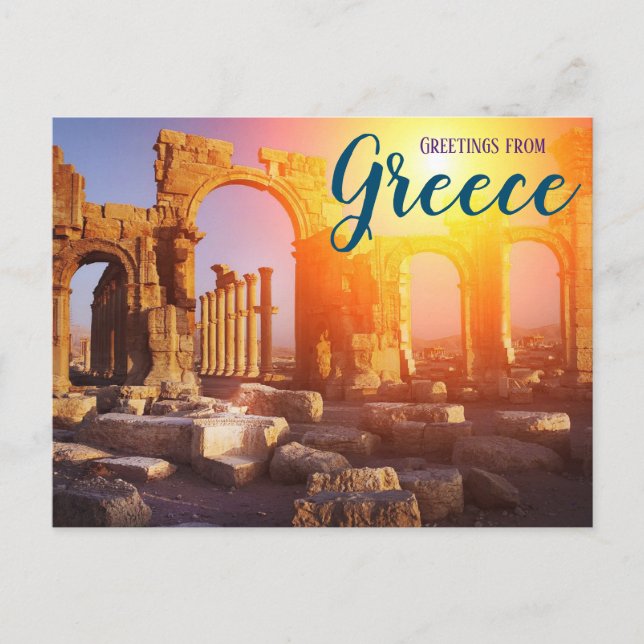 Greece Ancient Ruins Parthenon Travel Postcard (Front)
